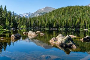 A relaxing lake in the Colarado mountains near Lakota Winter Park