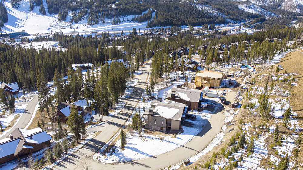 Drone image of new construction in Lakota Winter Park