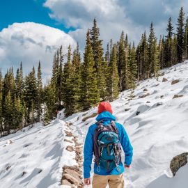 hiker in Winter Park, Colorado