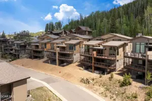 A street of luxury homes in Winter Park Colorado