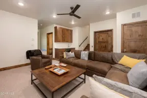 Downstairs family rec room in Winter Park Colorado