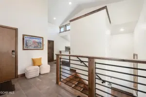 Entry way and stairs in a Winter Park ski home