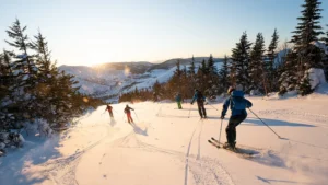 people skiing